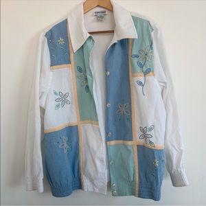 Vintage Alfred Dunner Floral Button Down Jacket XL